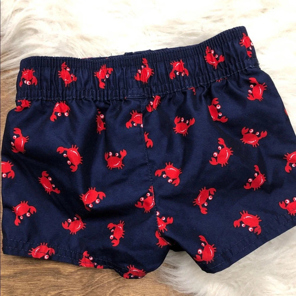 Cat & Jack 3-6 Months Boys Crab Swim Trunks - Picture 2 of 4